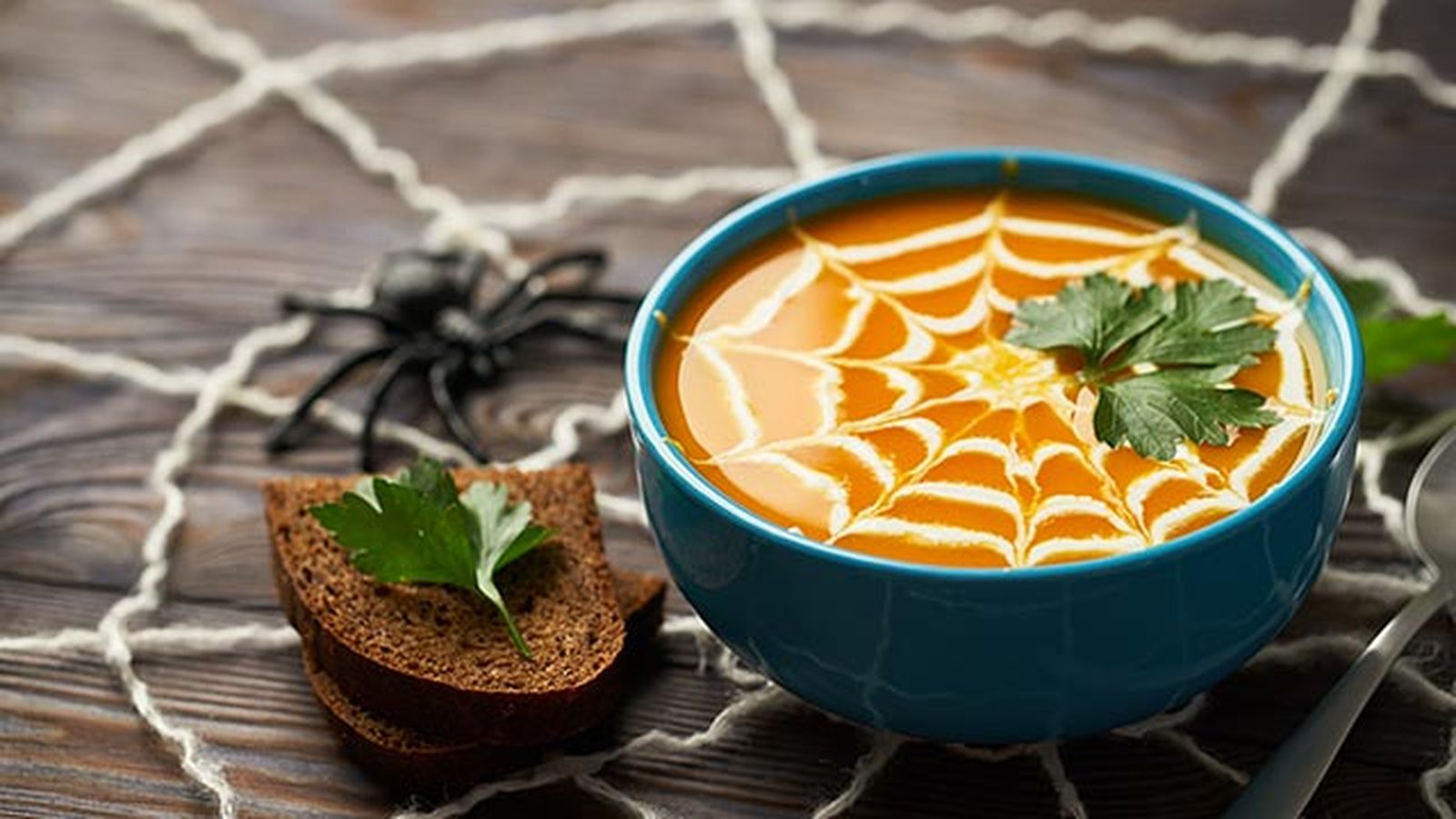 comidas halloween crema calabaza telarana comidas halloween crema calabaza telarana