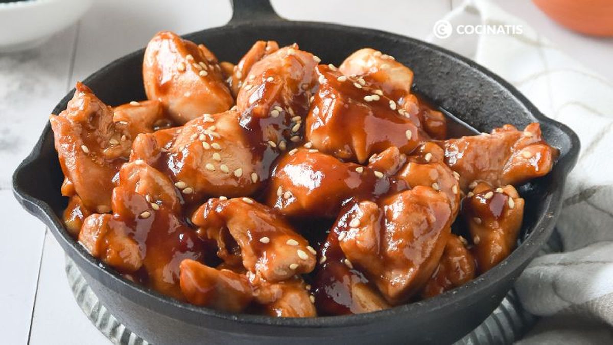 Pollo con salsa de soja y miel