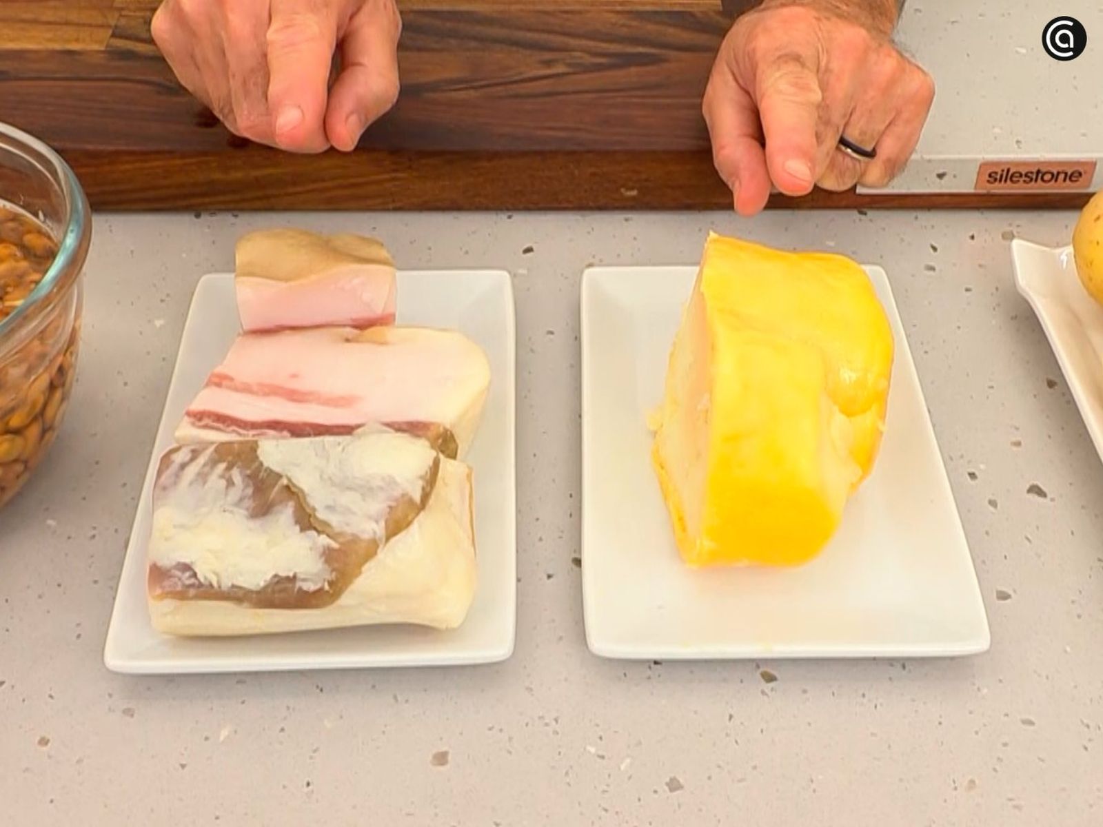 Panceta de cerdo salada y unto de cerdo