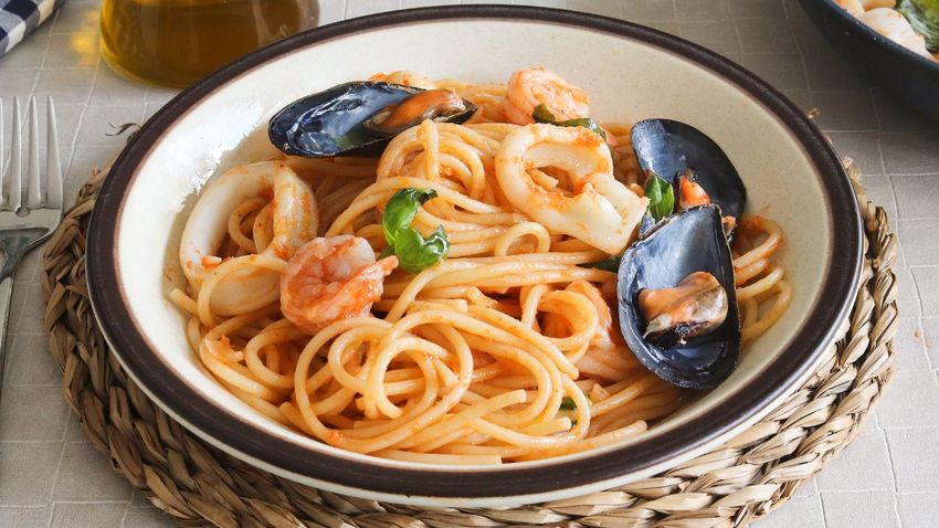 Espaguetis a la marinera