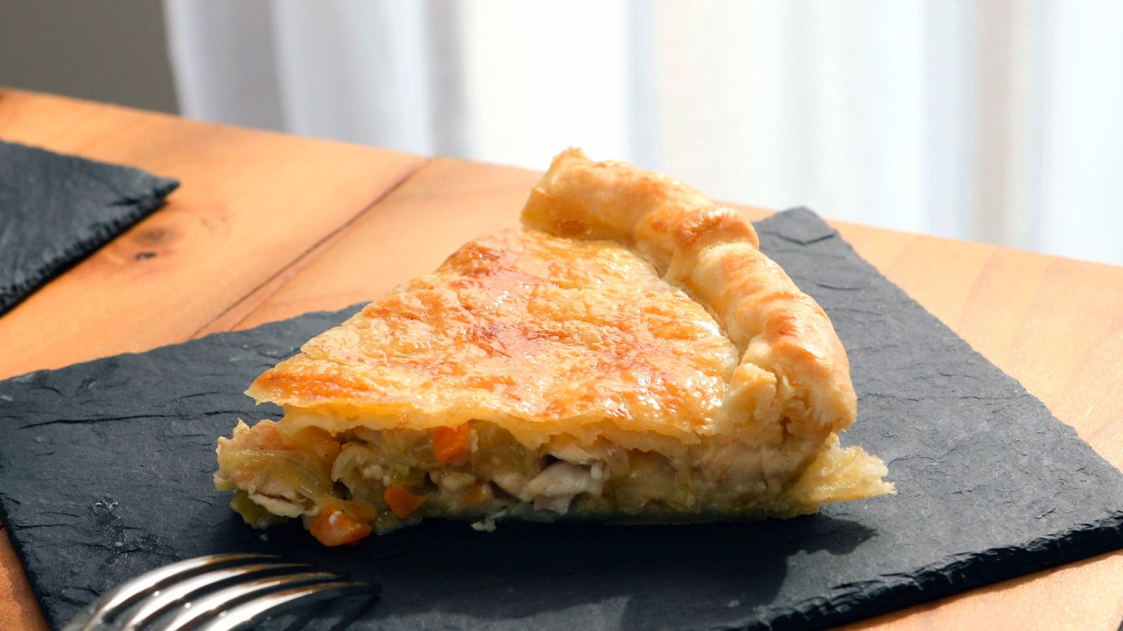 Pastel de pollo y verduras al horno 
