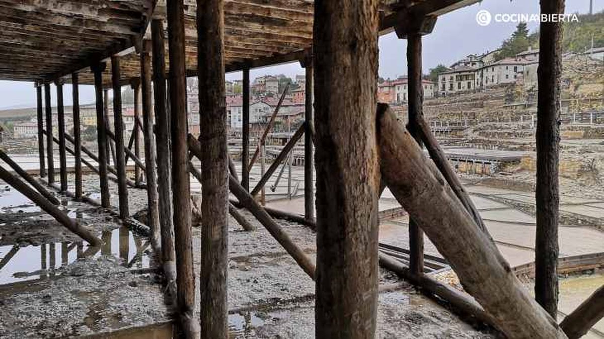 Los terrazos del Valle Salado de Añana, donde se almacena la sal durante la producción