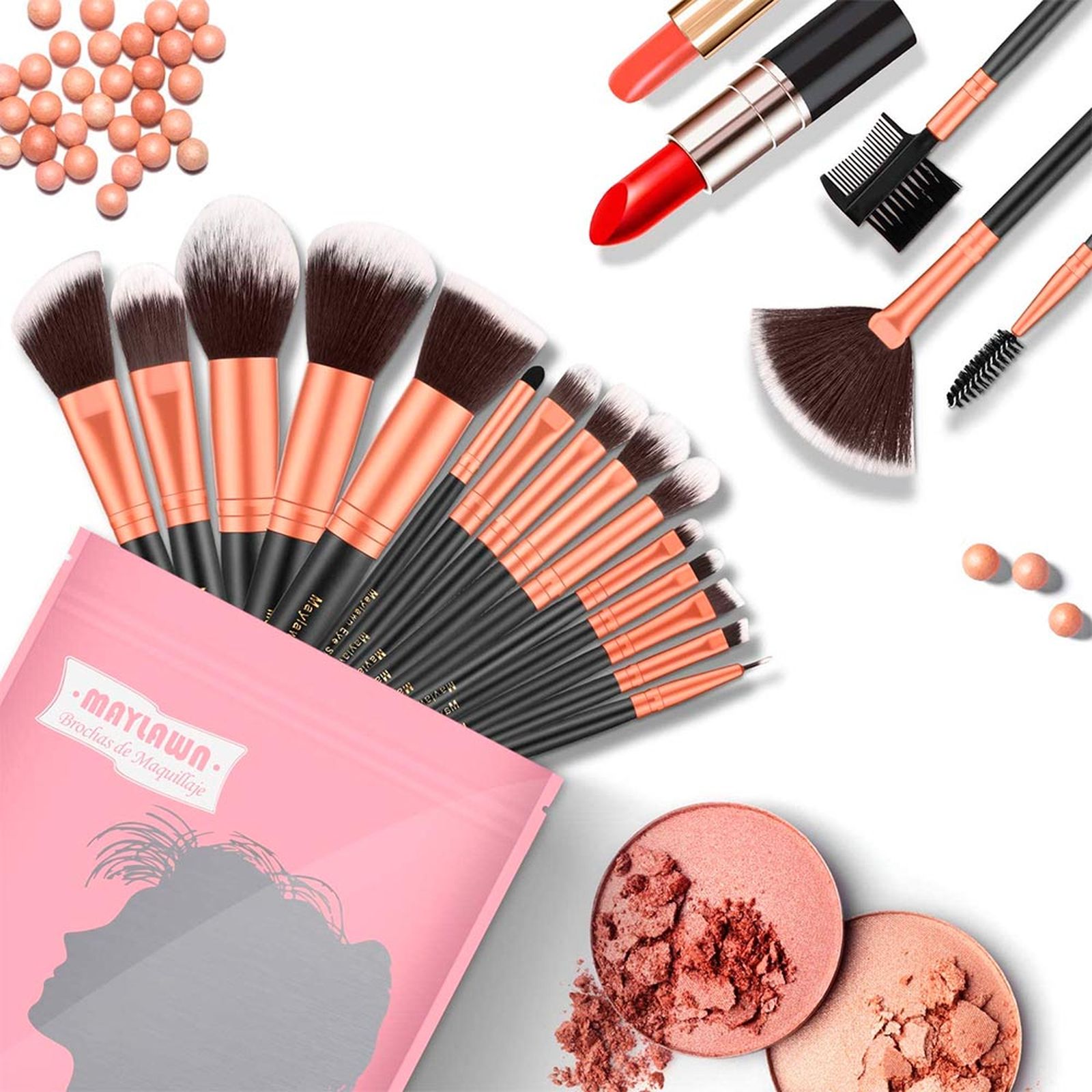 belleza maquillaje set de brochas mas vendido