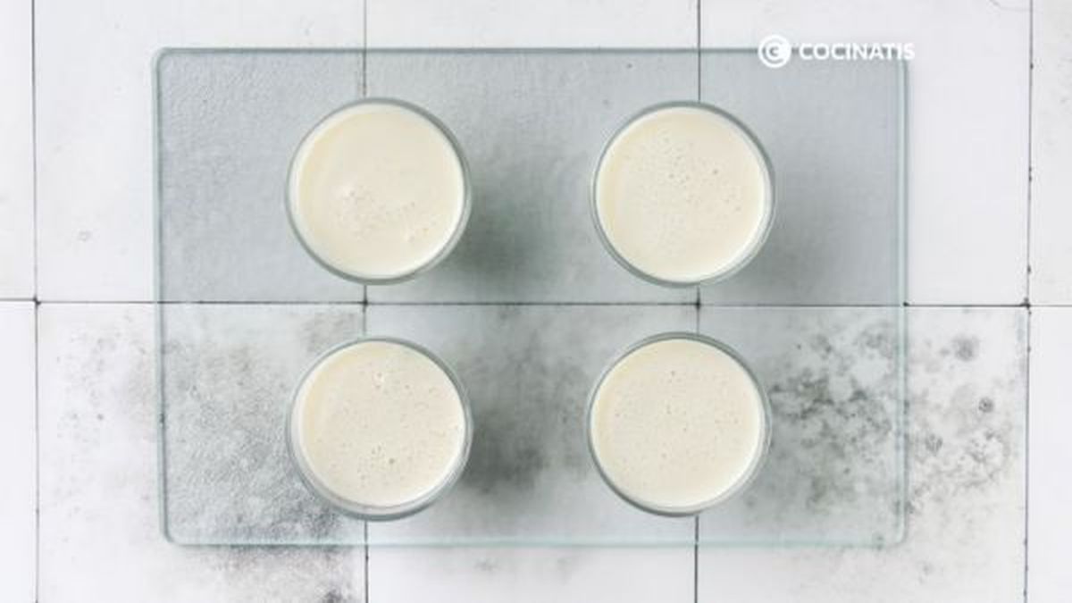 Rellenamos los moldes con la panna cotta
