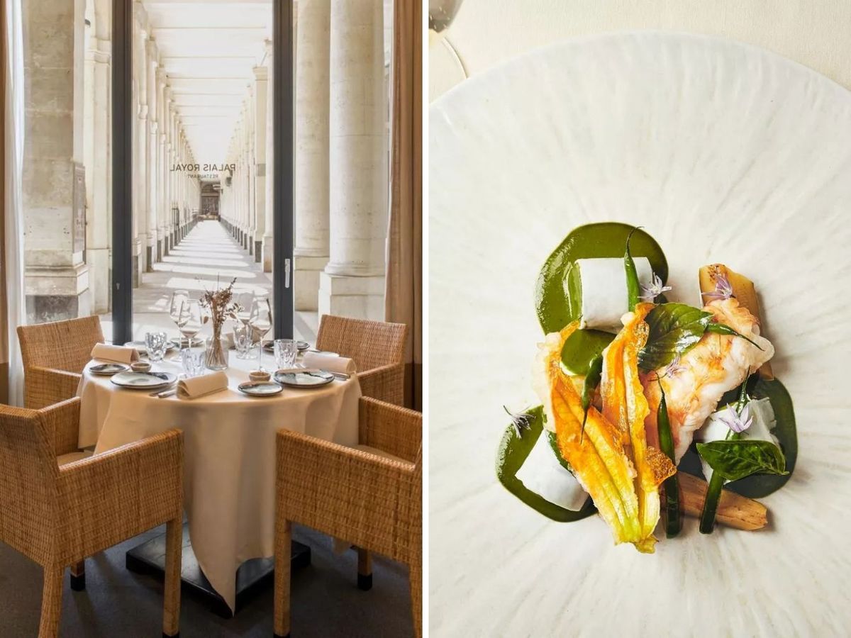 Un refugio íntimo bajo las columnatas del Palais-Royal, donde la alta cocina se combina con un entorno histórico y elegante.