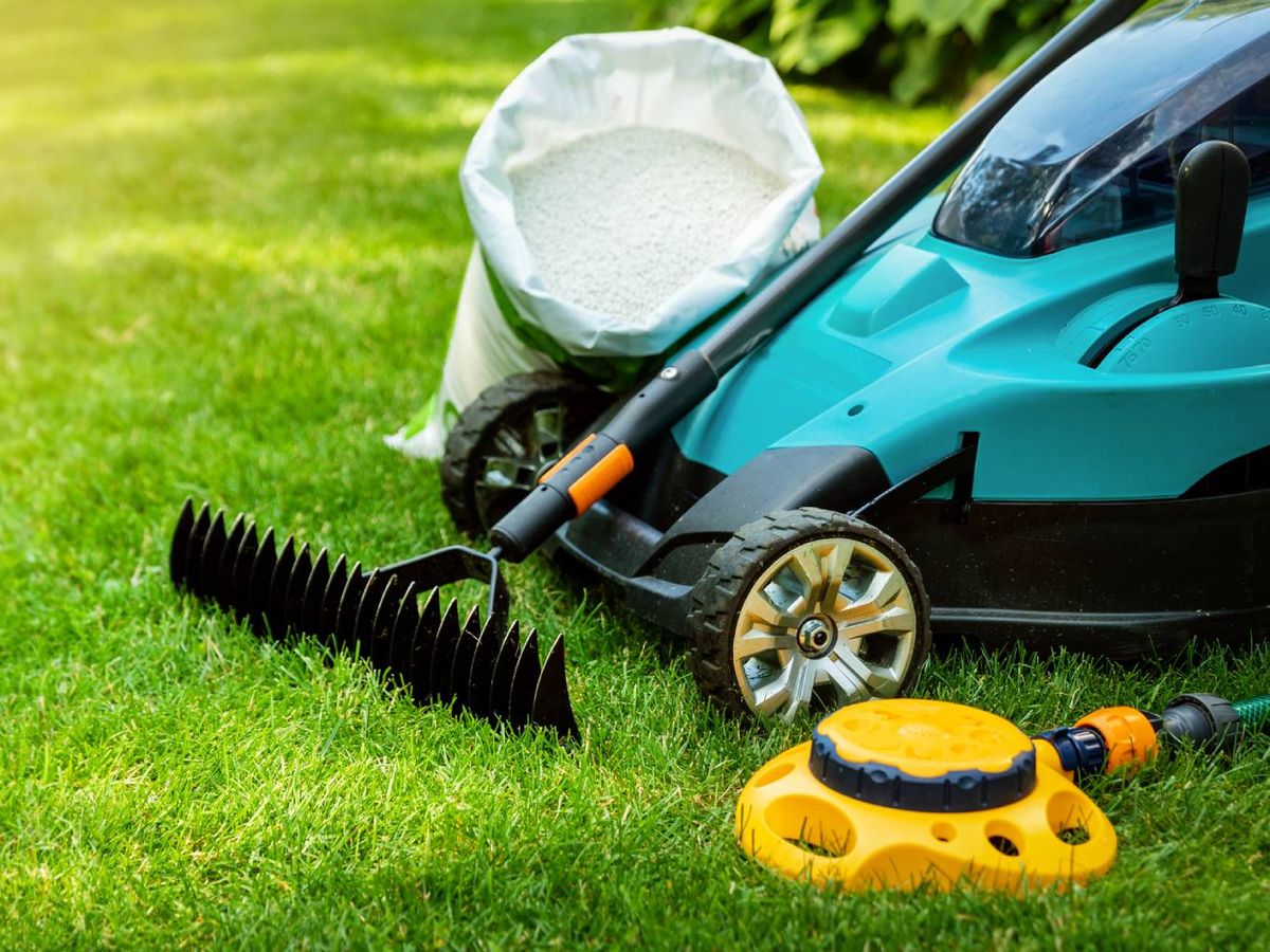 El mejor horario para regar el césped es por la mañana, para mantenerlo hidratado.