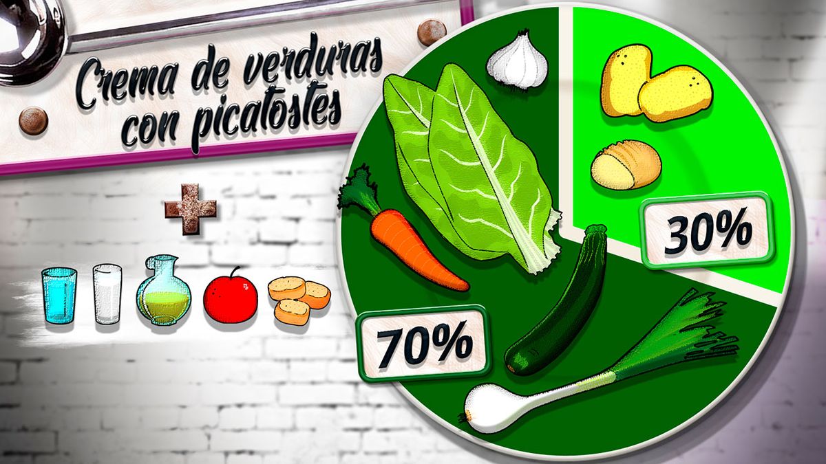 crema verduras plato