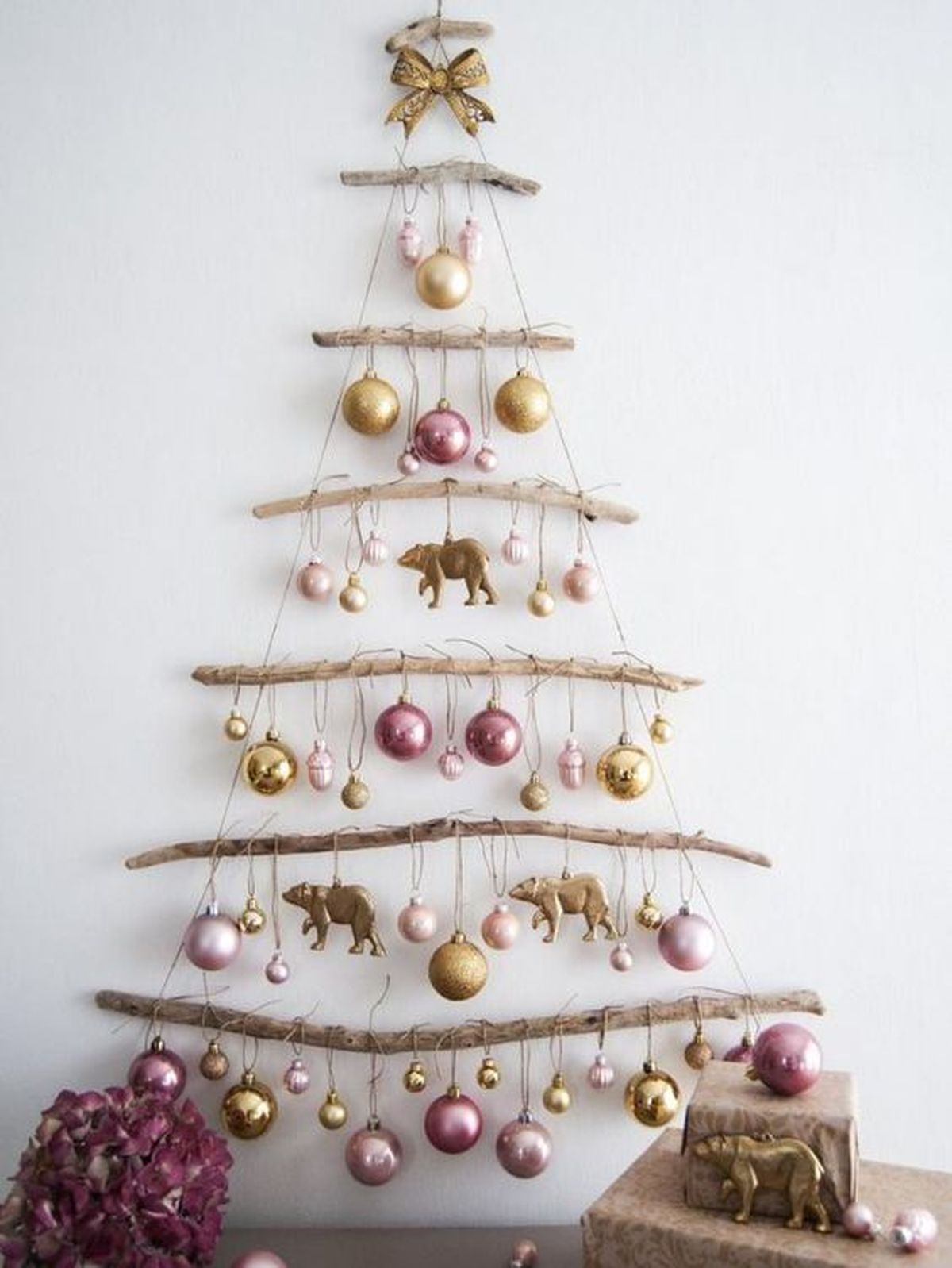 arbol navidad ramas secas idea 5 pinterest