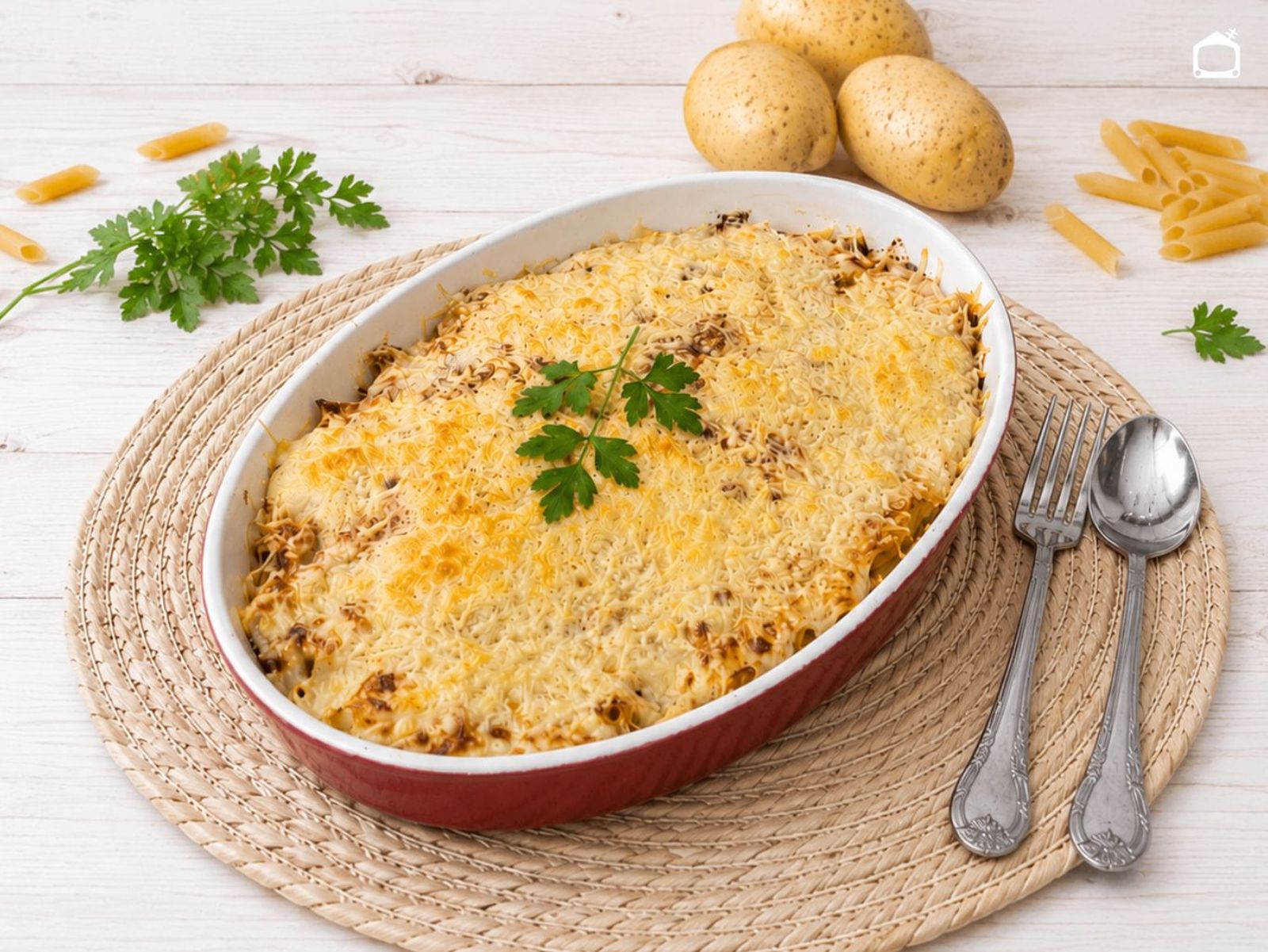 Macarrones con bechamel