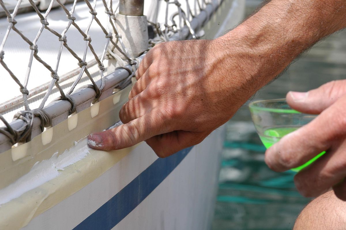 Arreglo de junta en una embarcación paso 5