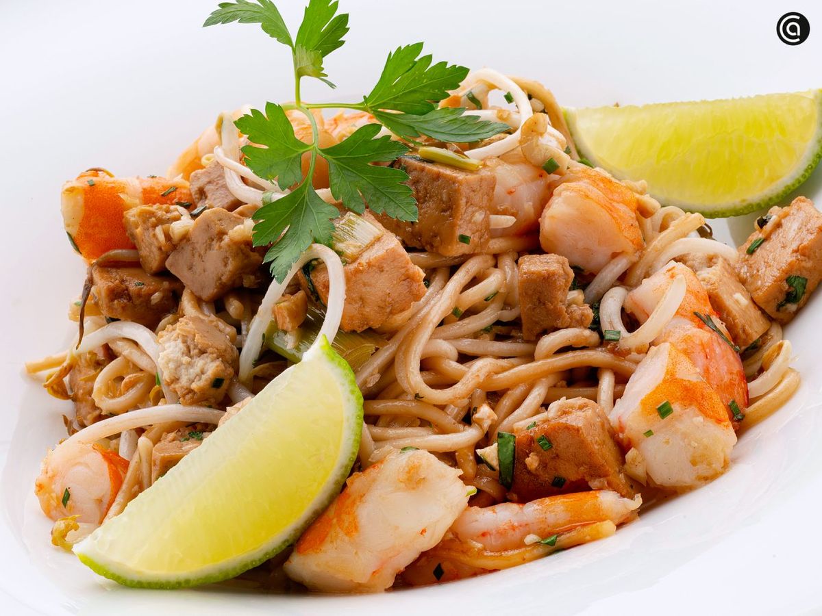 Pad thai de langostinos de Joseba Arguiñano
