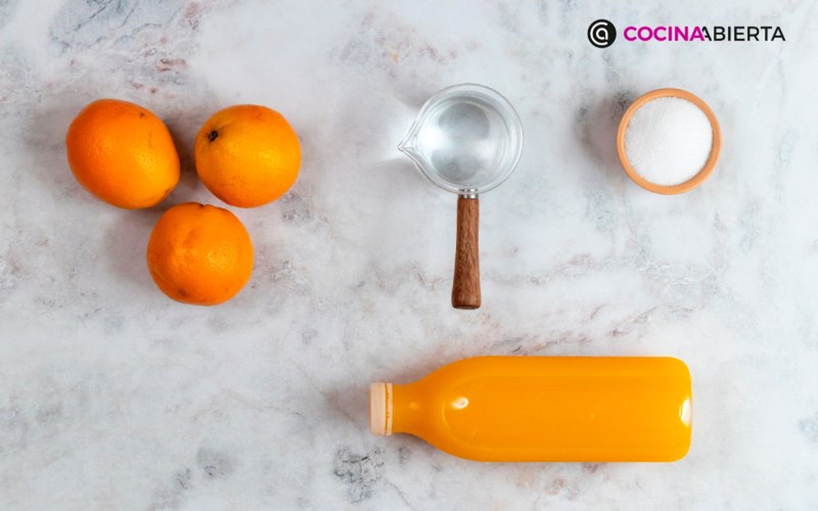 Ingredientes para hacer granizado de naranja Ingredientes para hacer granizado de naranja