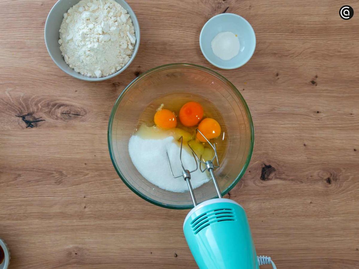 bizcocho en freidora de aire receta paso1