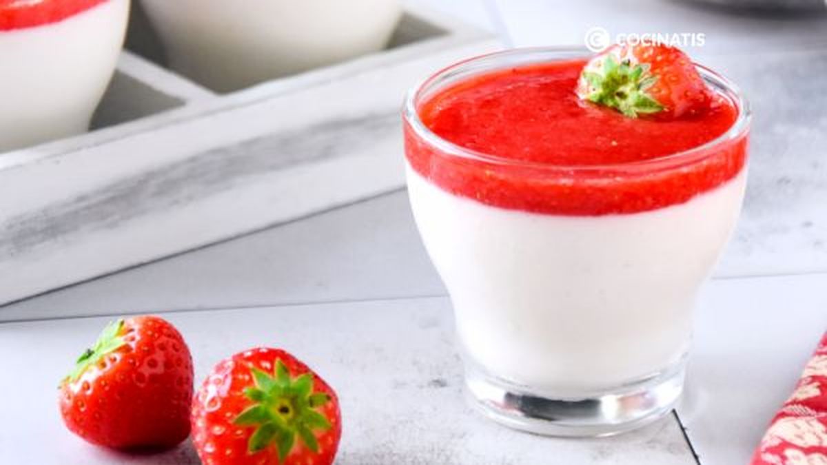 Panna cotta vegana con fresas / Fotos: Sonia Mas