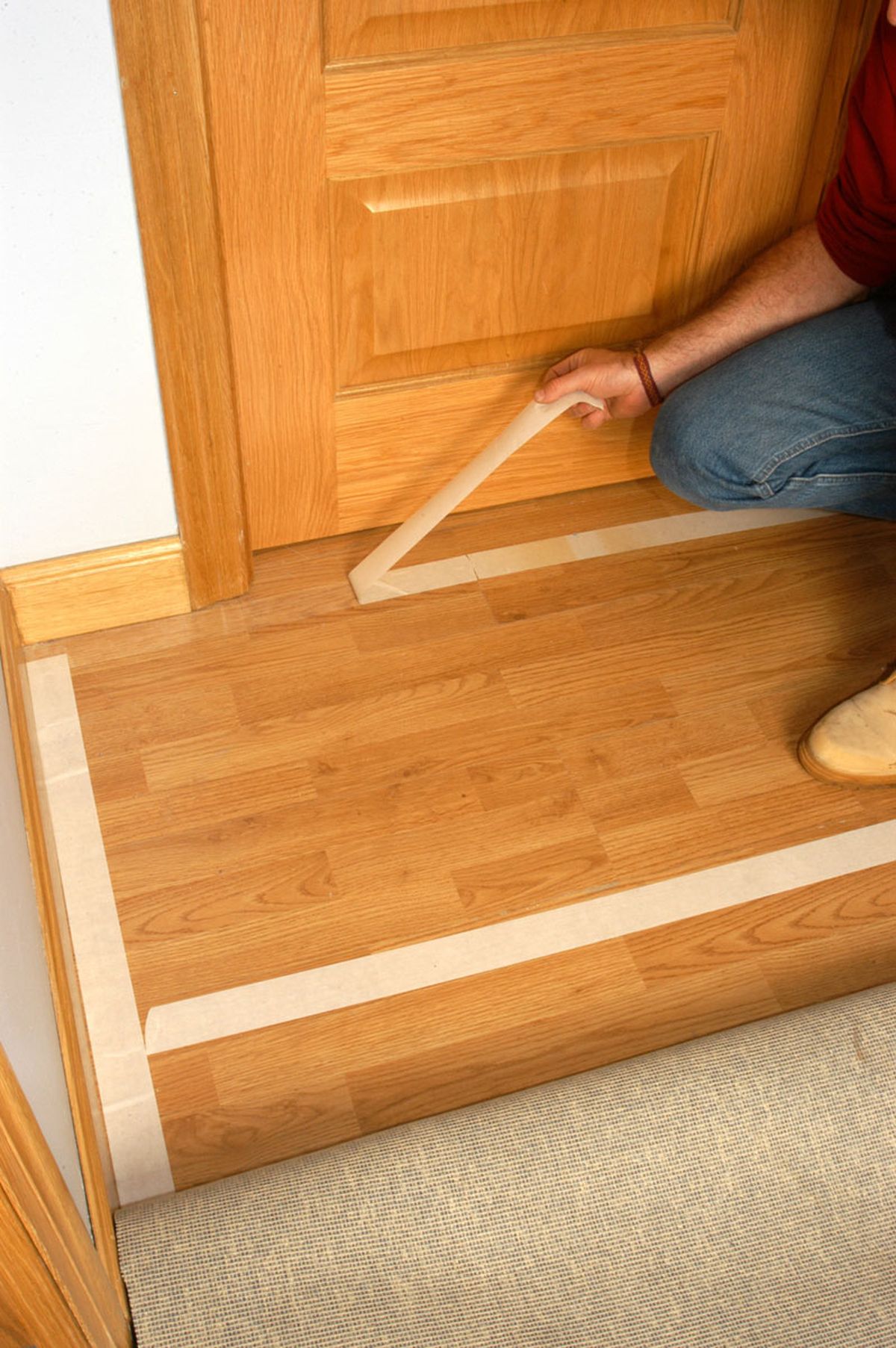 Enmoquetar el recibidor paso 11