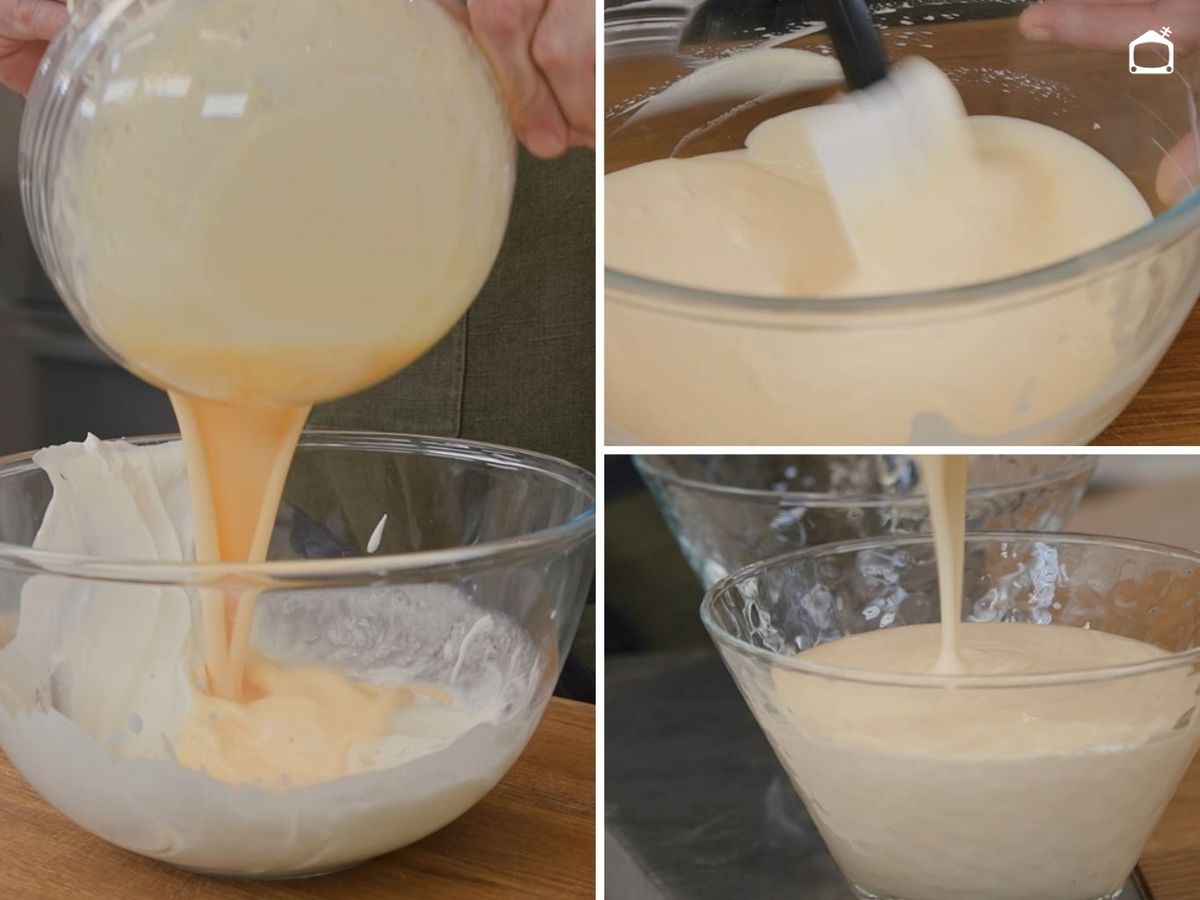 Mezcla suavemente, reparte la mousse y deja que cuaje en la nevera