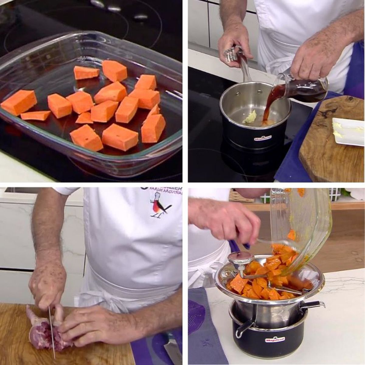 Karlos Arguiñano nos enseña a elaborar codornices asadas con manzanas y chalotas