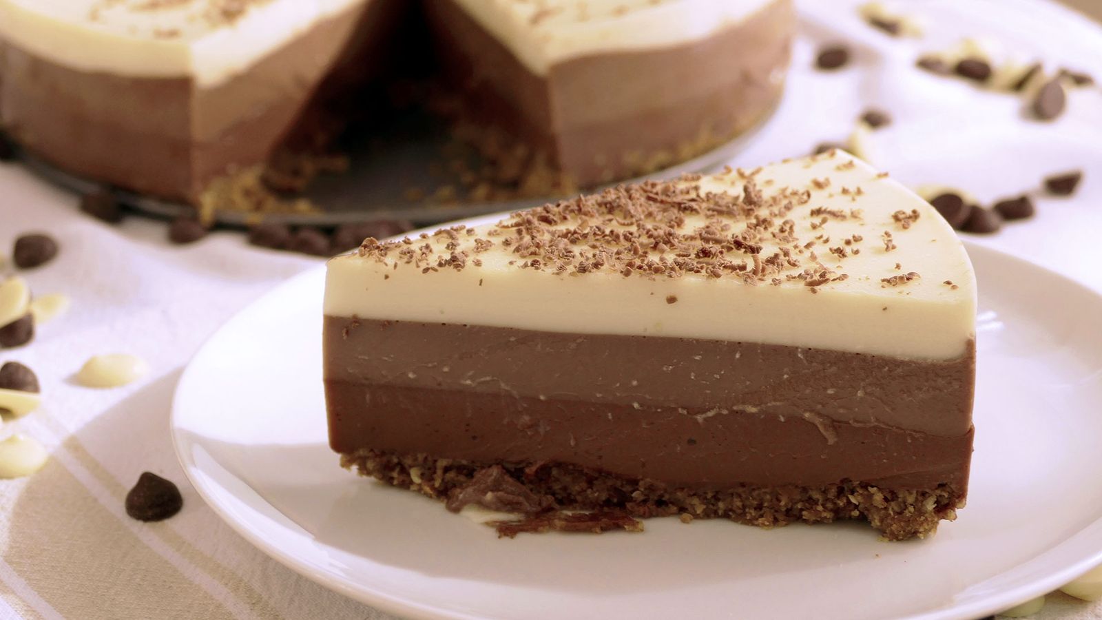 Tarta tres chocolates (sin nata)