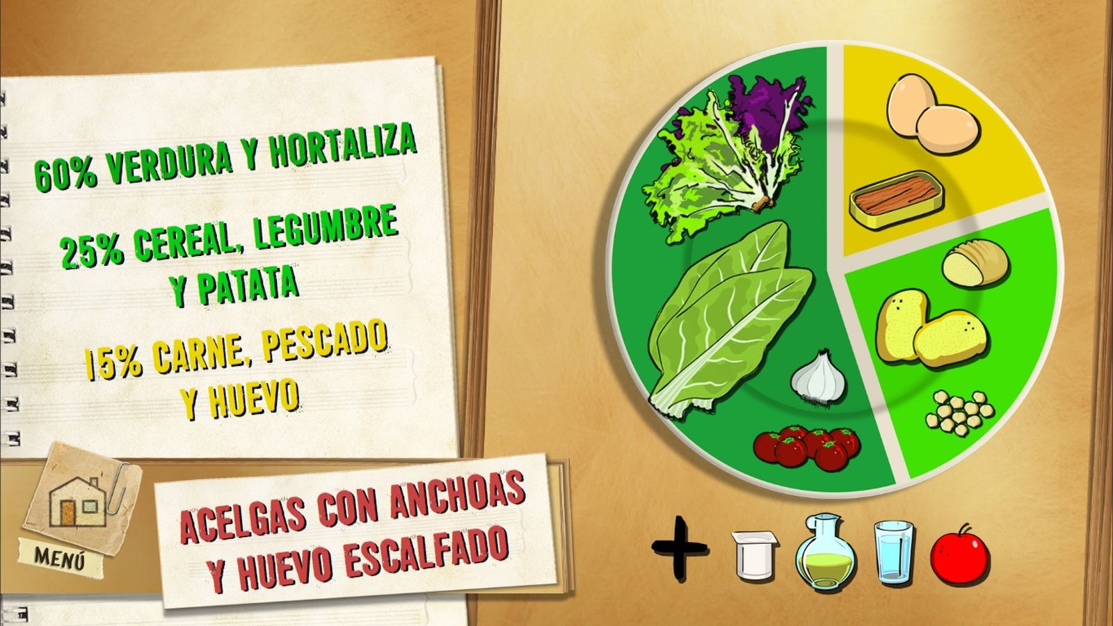 6182 1 Acelgas con anchoas y huevo escalfado plato