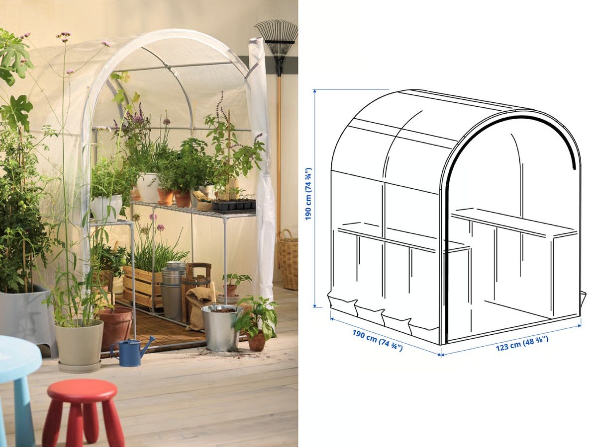 El invernadero está equipado con rejillas que permiten la circulación del aire / Fotos: IKEA