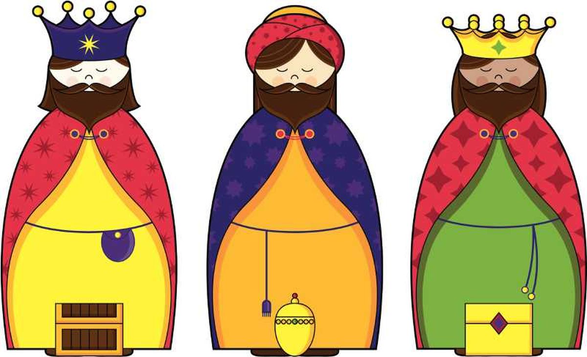 Ilustración de los Reyes Magos.
