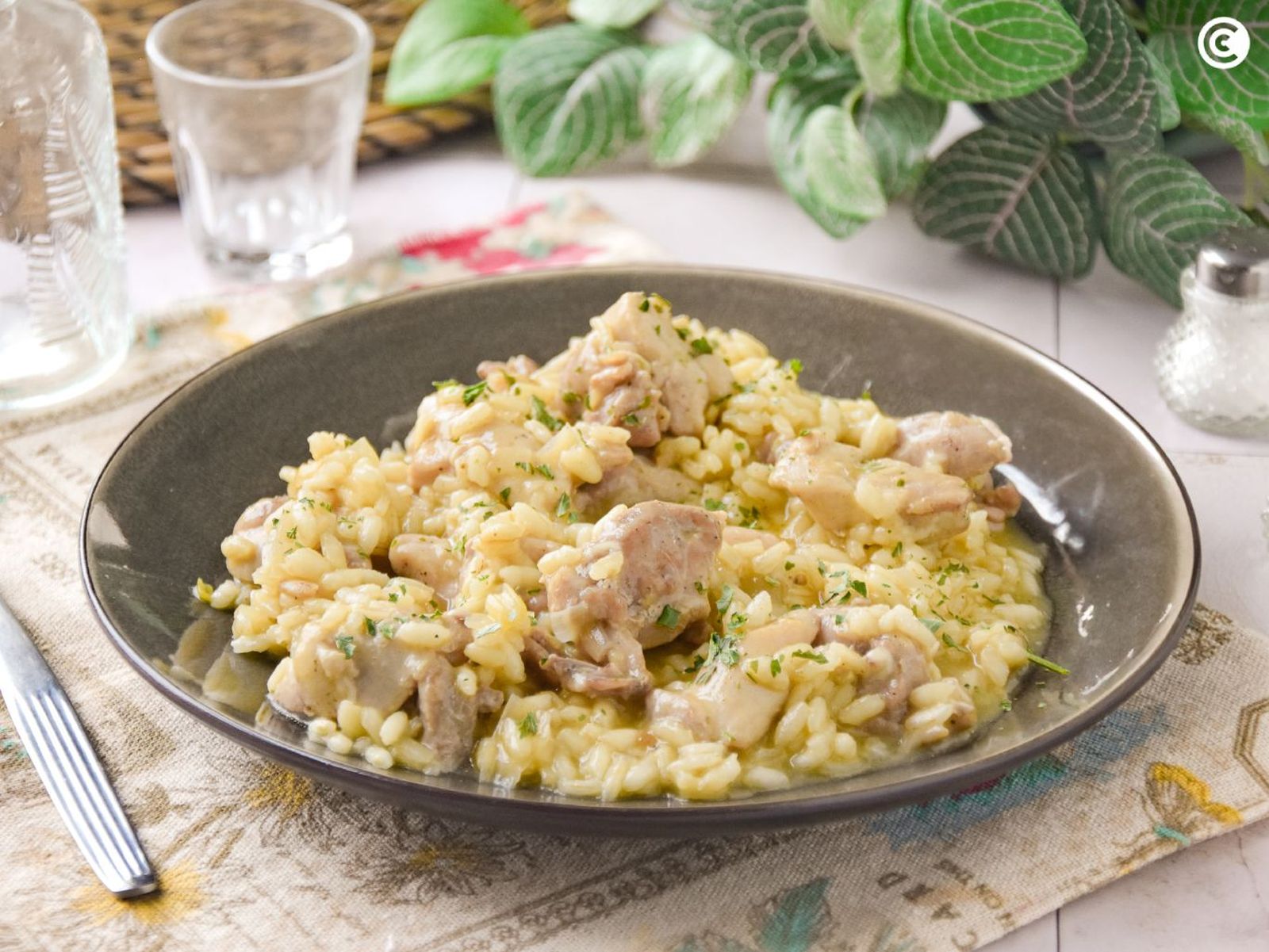 Risotto de pollo