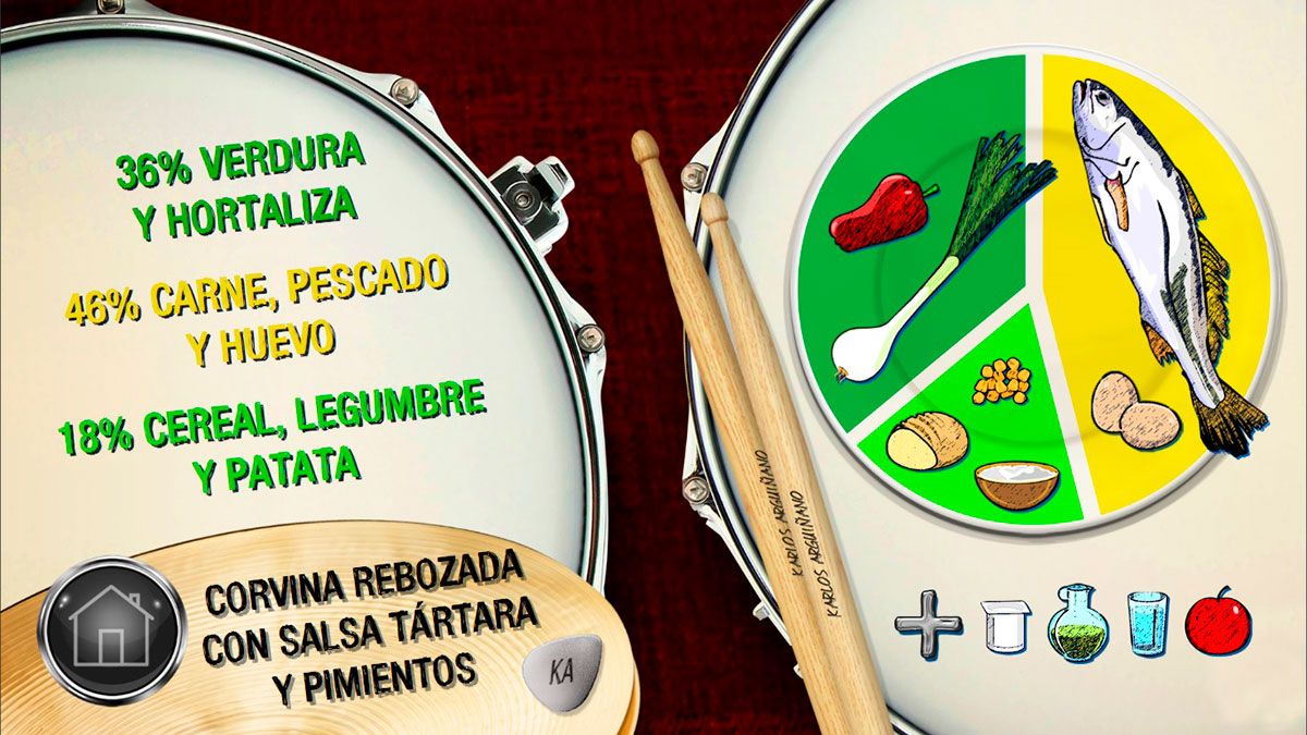 corvina rebozada plato