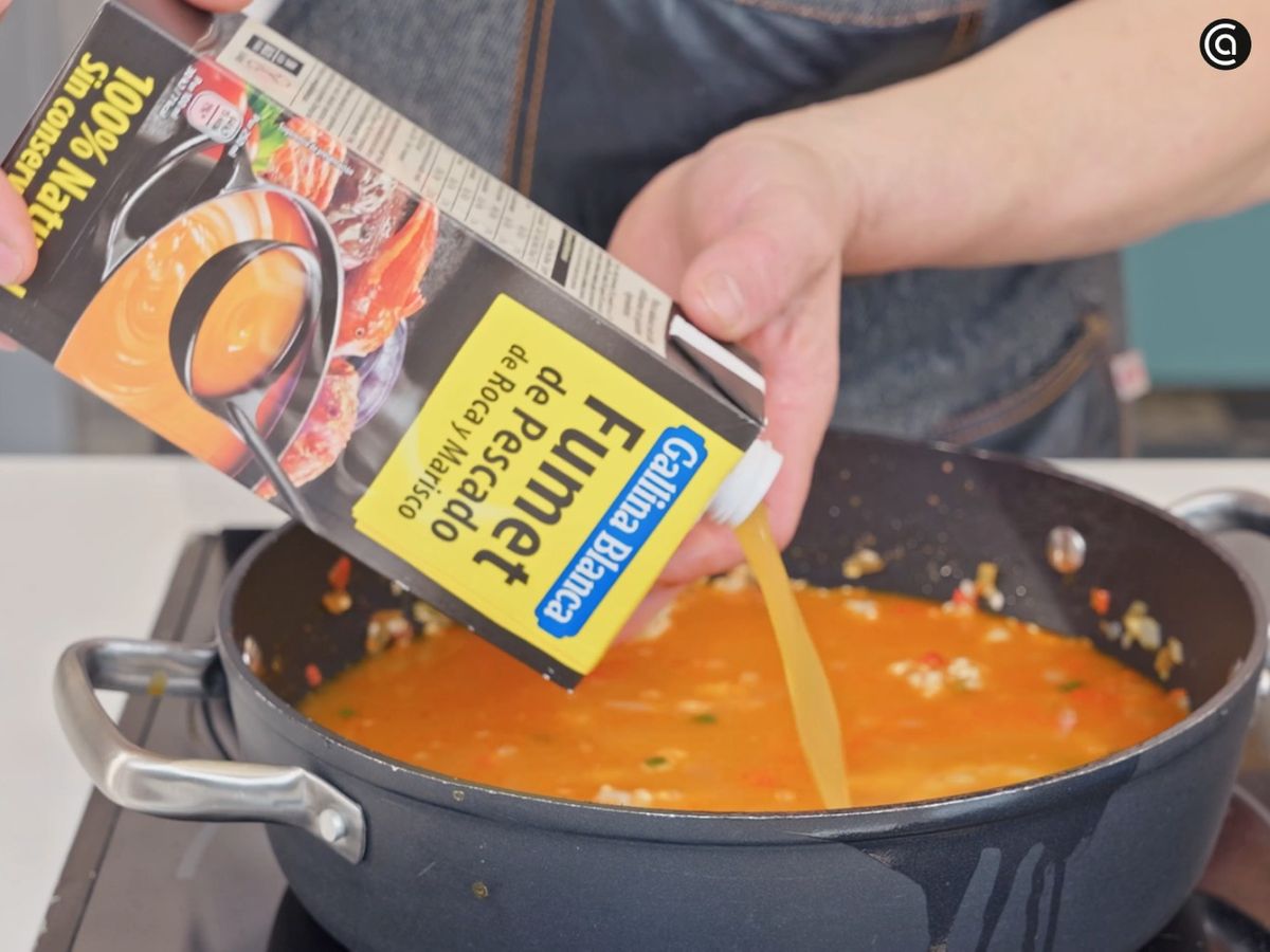 Arroz meloso con gambas - paso 3