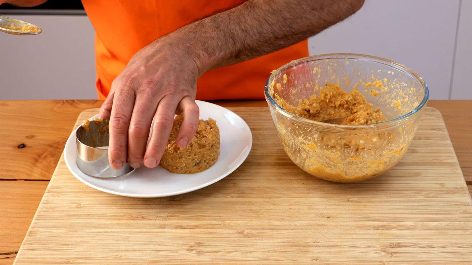 Receta de hamburguesas de quinoa paso 5 Receta de hamburguesas de quinoa paso 5