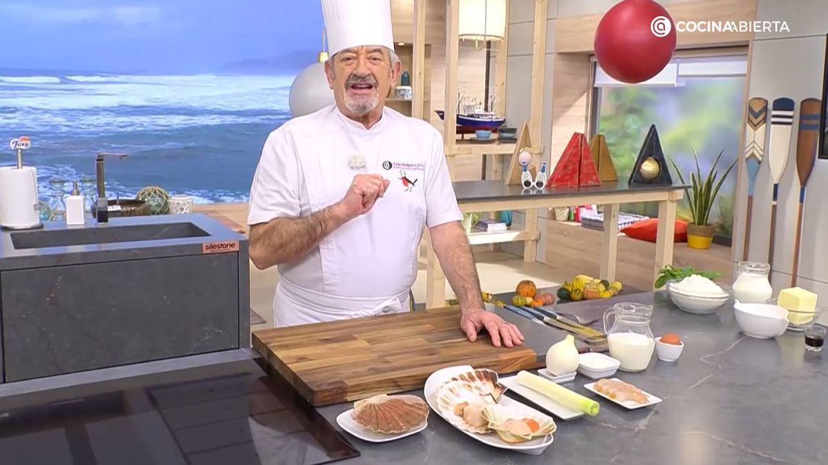 karlos arguinano da el paso a paso para limpiar vieiras