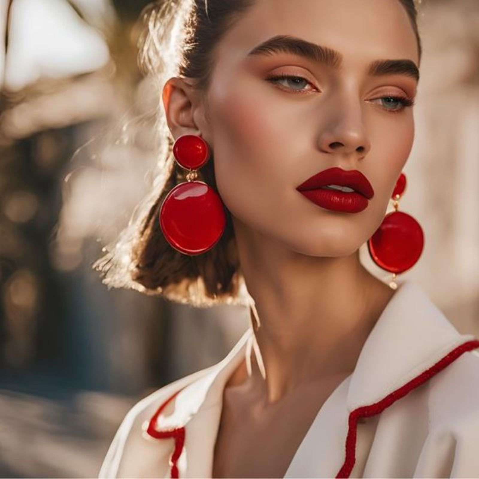 Los pendientes pueden ir a juego con el color de tu labial Los pendientes pueden ir a juego con el color de tu labial