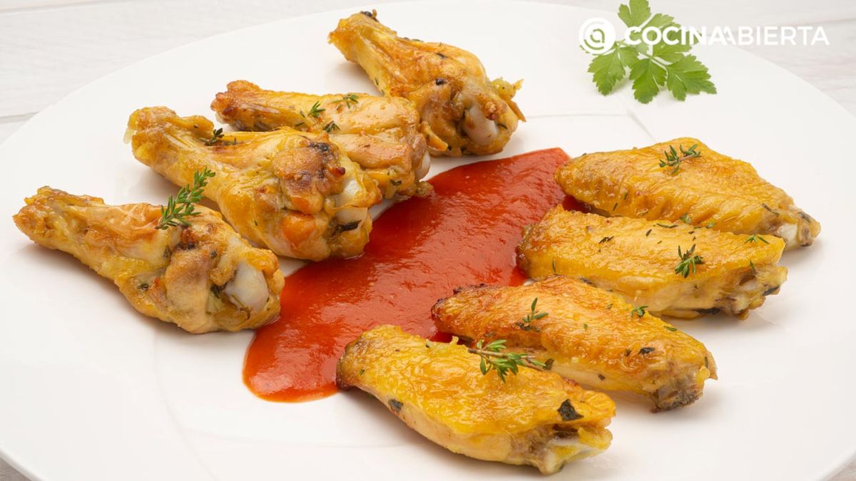 Alitas de pollo crujientes al horno