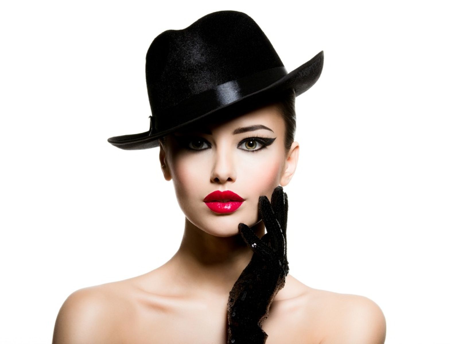 Sombrero Fedora en fieltro negro Sombrero Fedora en fieltro negro