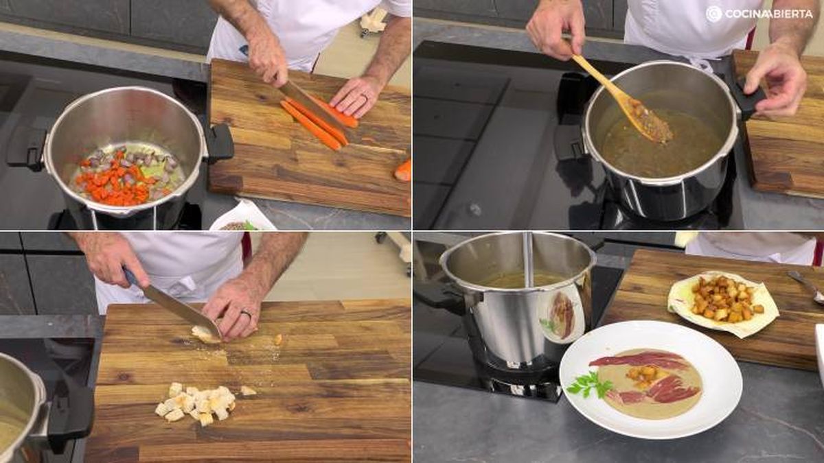 karl7230 crema de lentejas con jamon paso