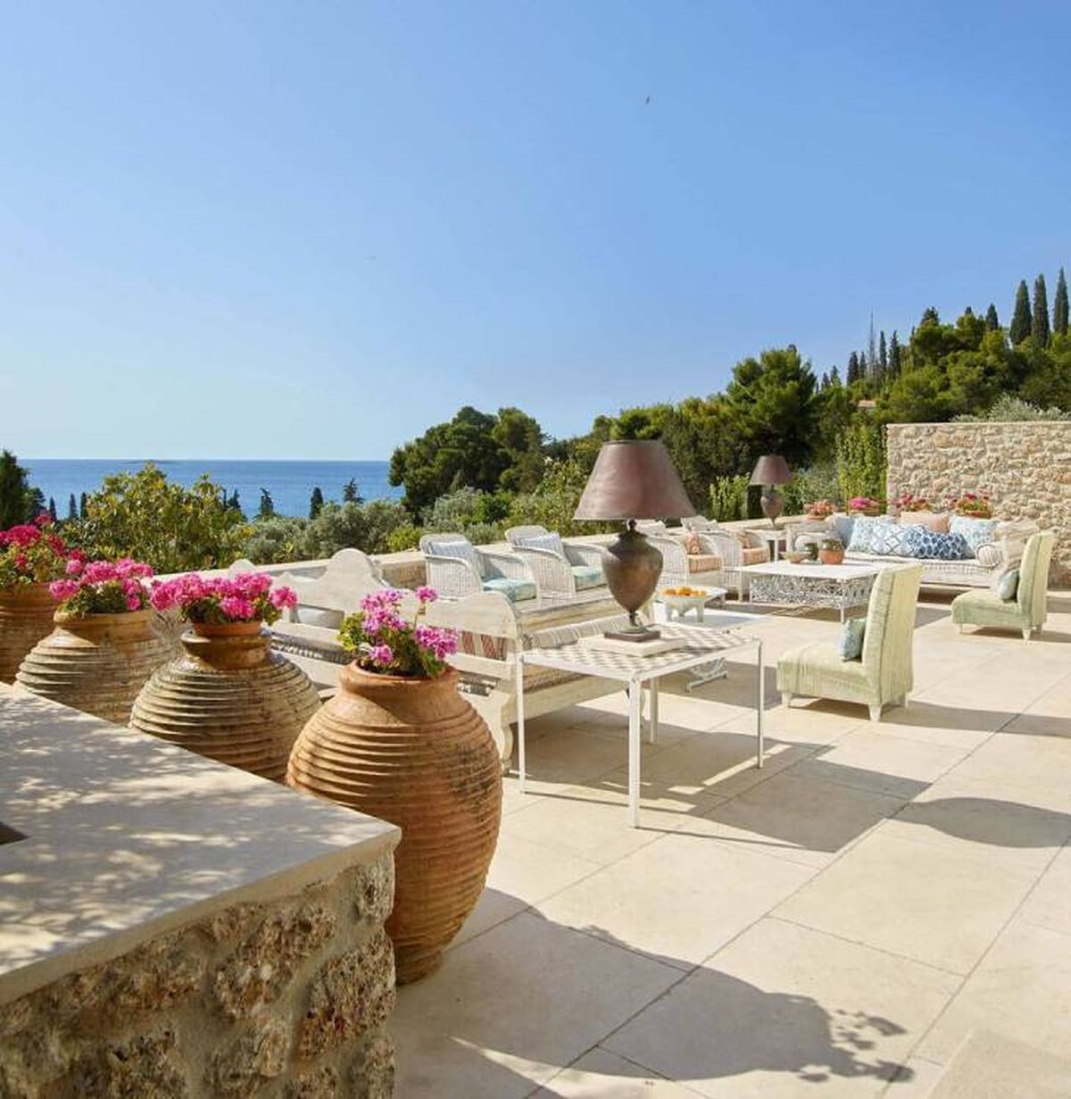 Terraza de la casa Agua Marina House.