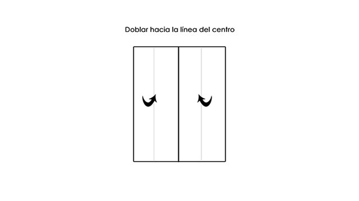 Hacer camisa origami paso 1