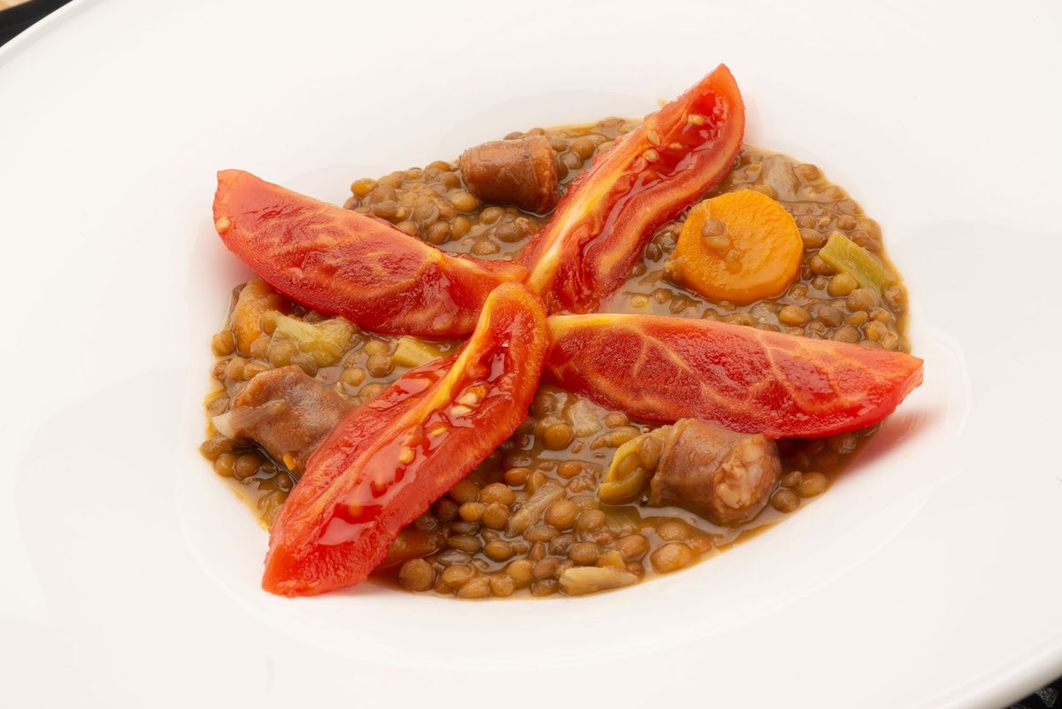 lentejas txistorra xl