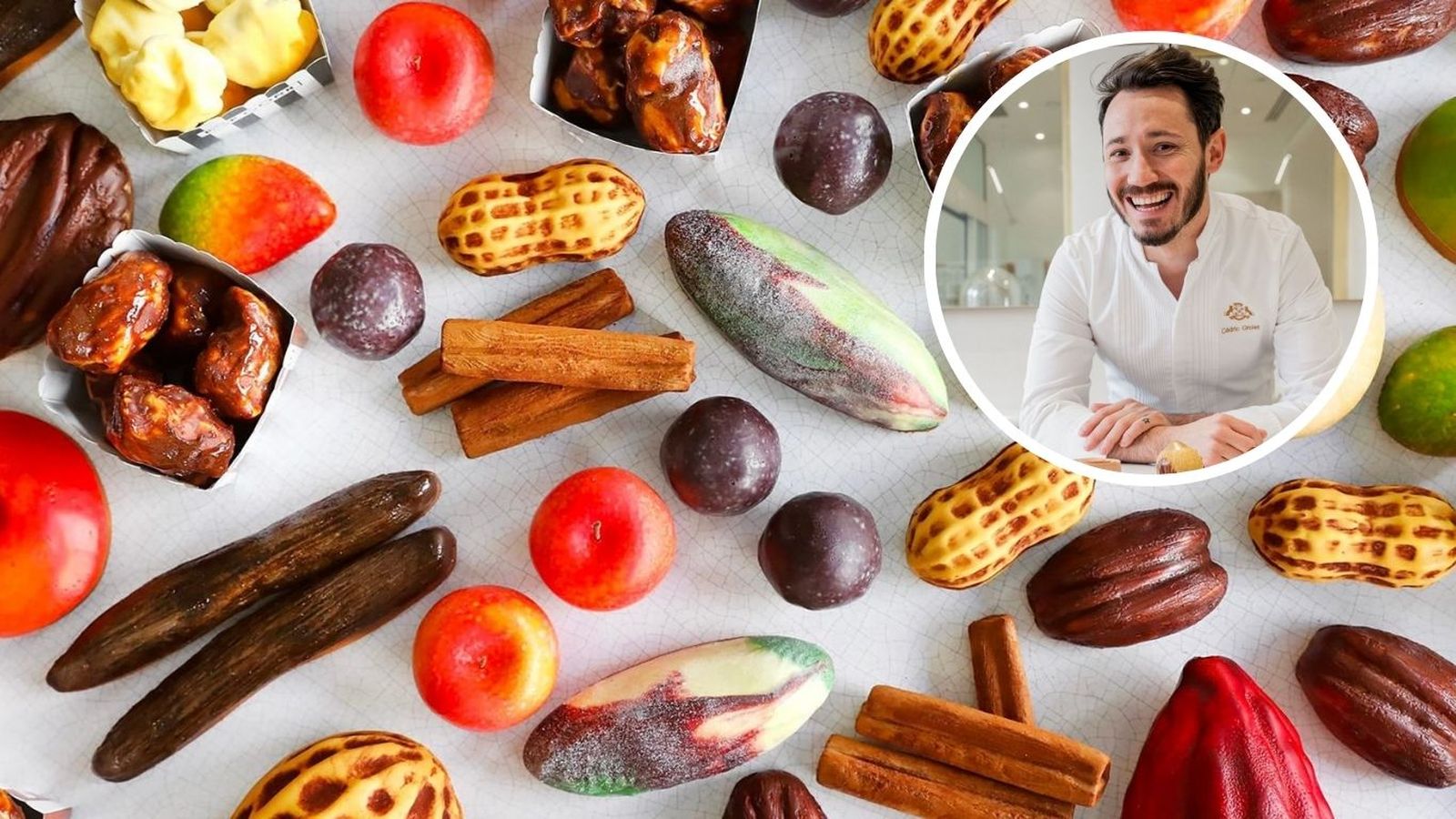 Donde otros ven una fruta o una vaina, Cédric Grolet ve un postre esperando ser esculpido. Donde otros ven una fruta o una vaina, Cédric Grolet ve un postre esperando ser esculpido.