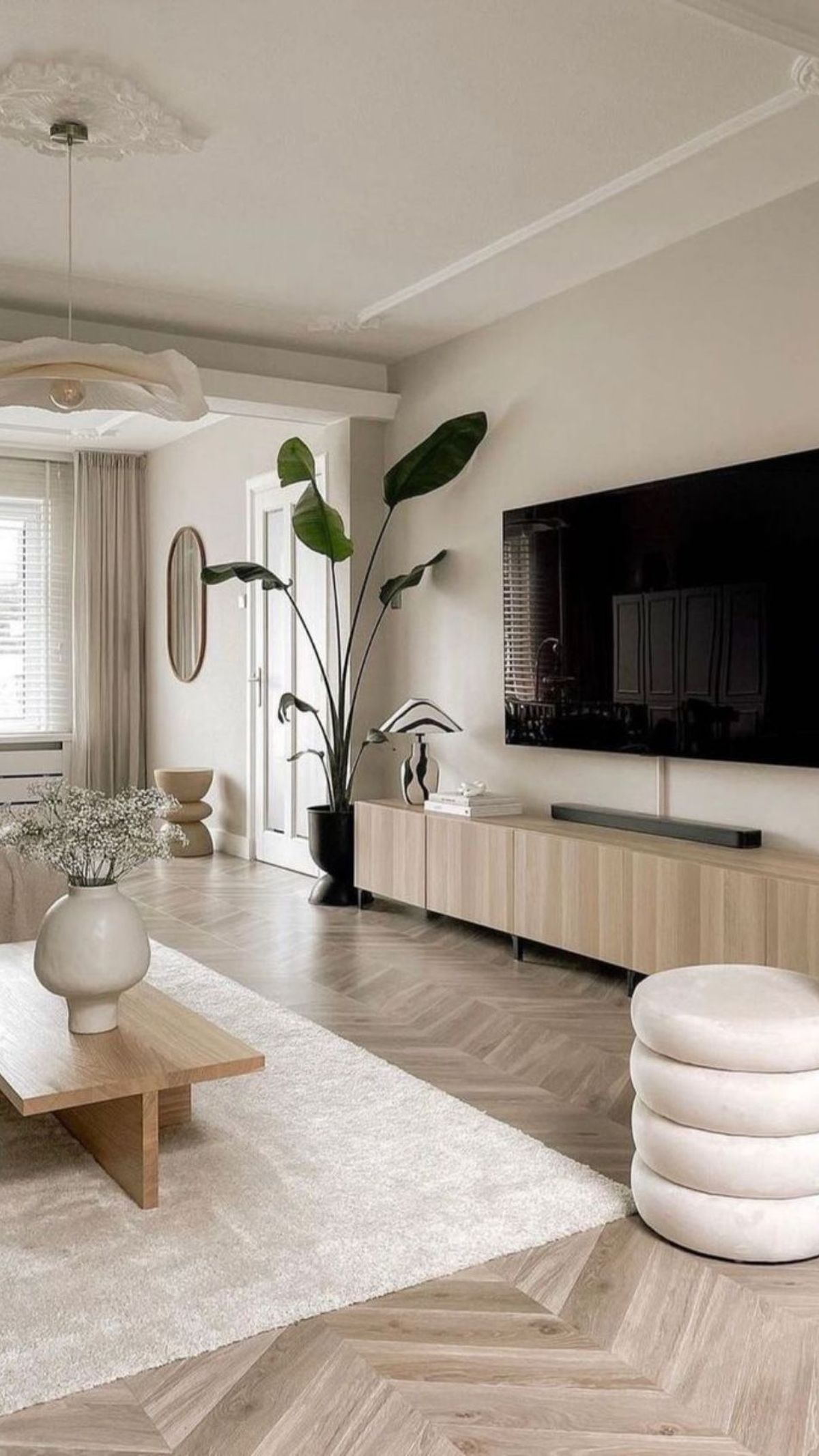 Lámpara de papel en el salón