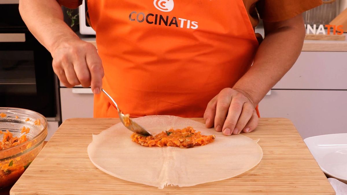 Rollitos de calabaza (receta vegana)   paso 3