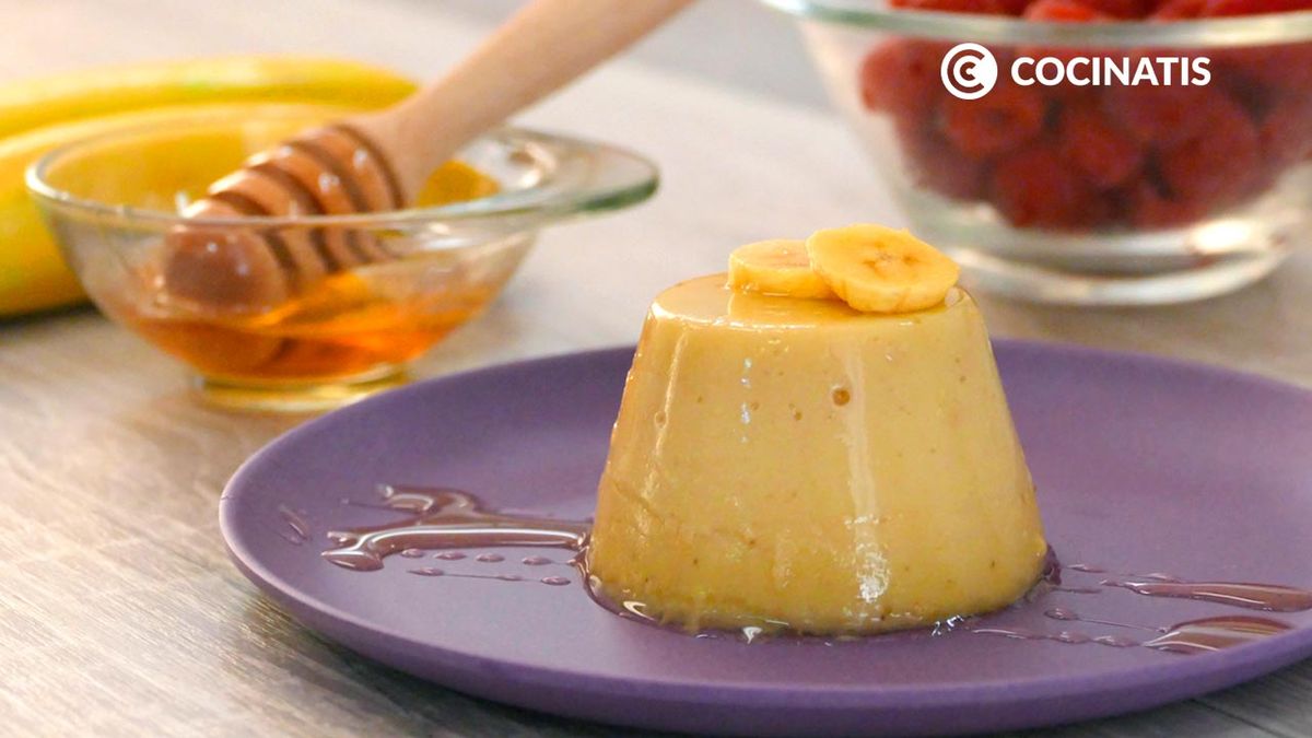 Flan de plátano