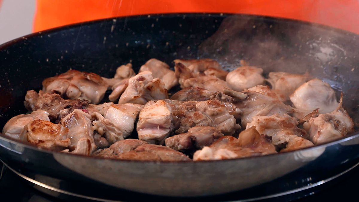 Receta de arroz con conejo  paso 3