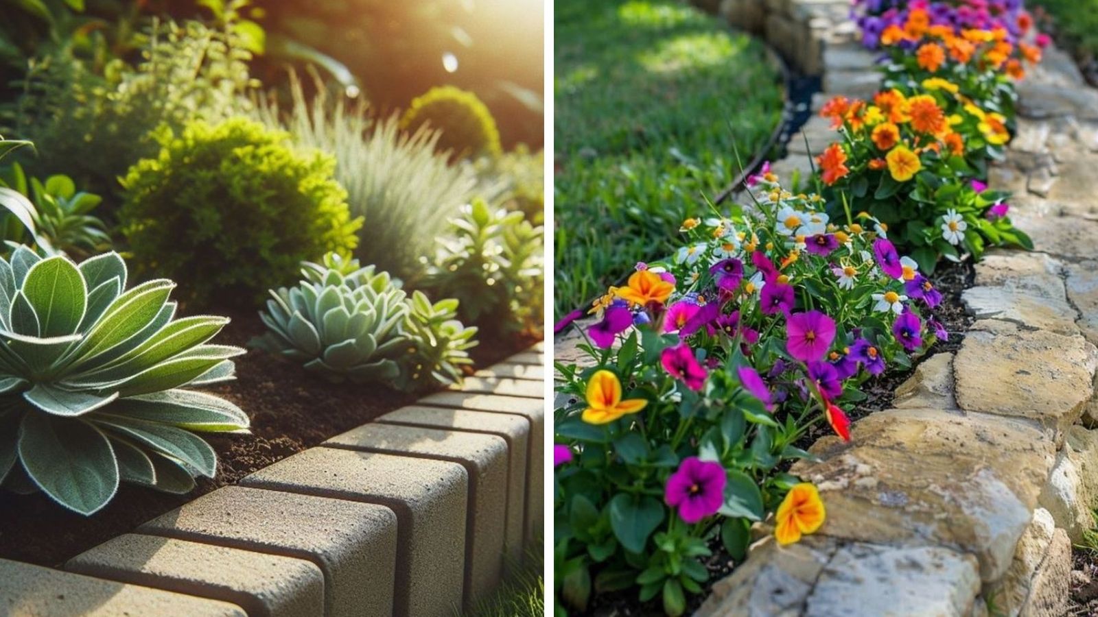 Los bordillos te permiten crear formas y caminos en tu jardín / Fotos: Pinterest