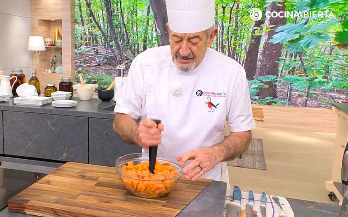 Aplasta el boniato hasta obtener un puré suave