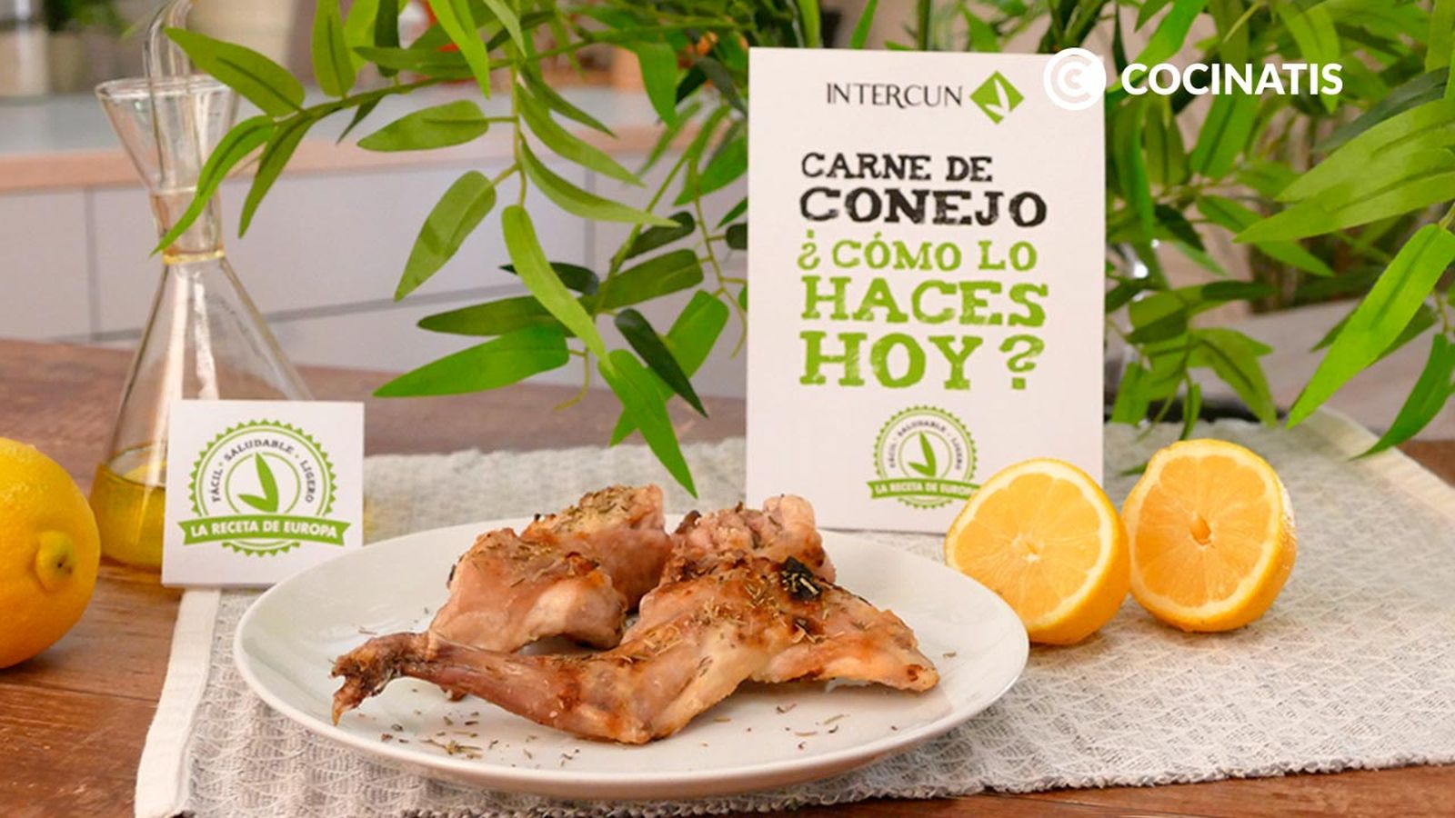 Sirve el conejo con una ensalada o como más te guste Receta de carne de conejo a la parrilla con limón paso 6