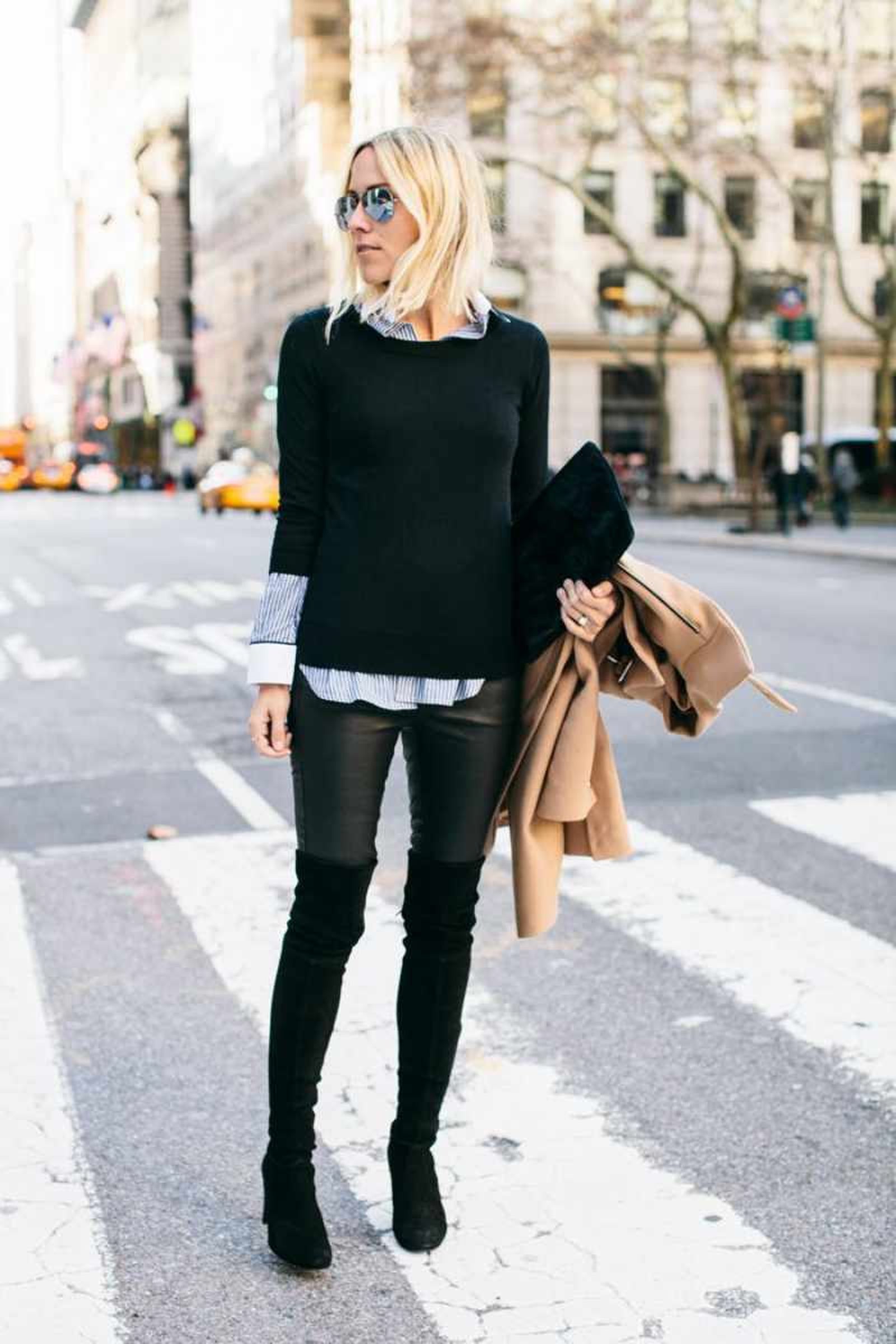Botas altas con pantalón de cuerto Botas altas con pantalón de cuerto