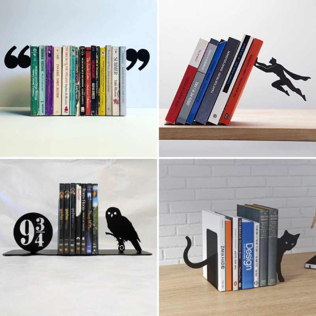 Sujetalibros creativos y decorativos