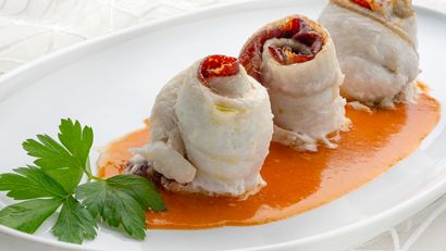 Popietas de gallo con jamón