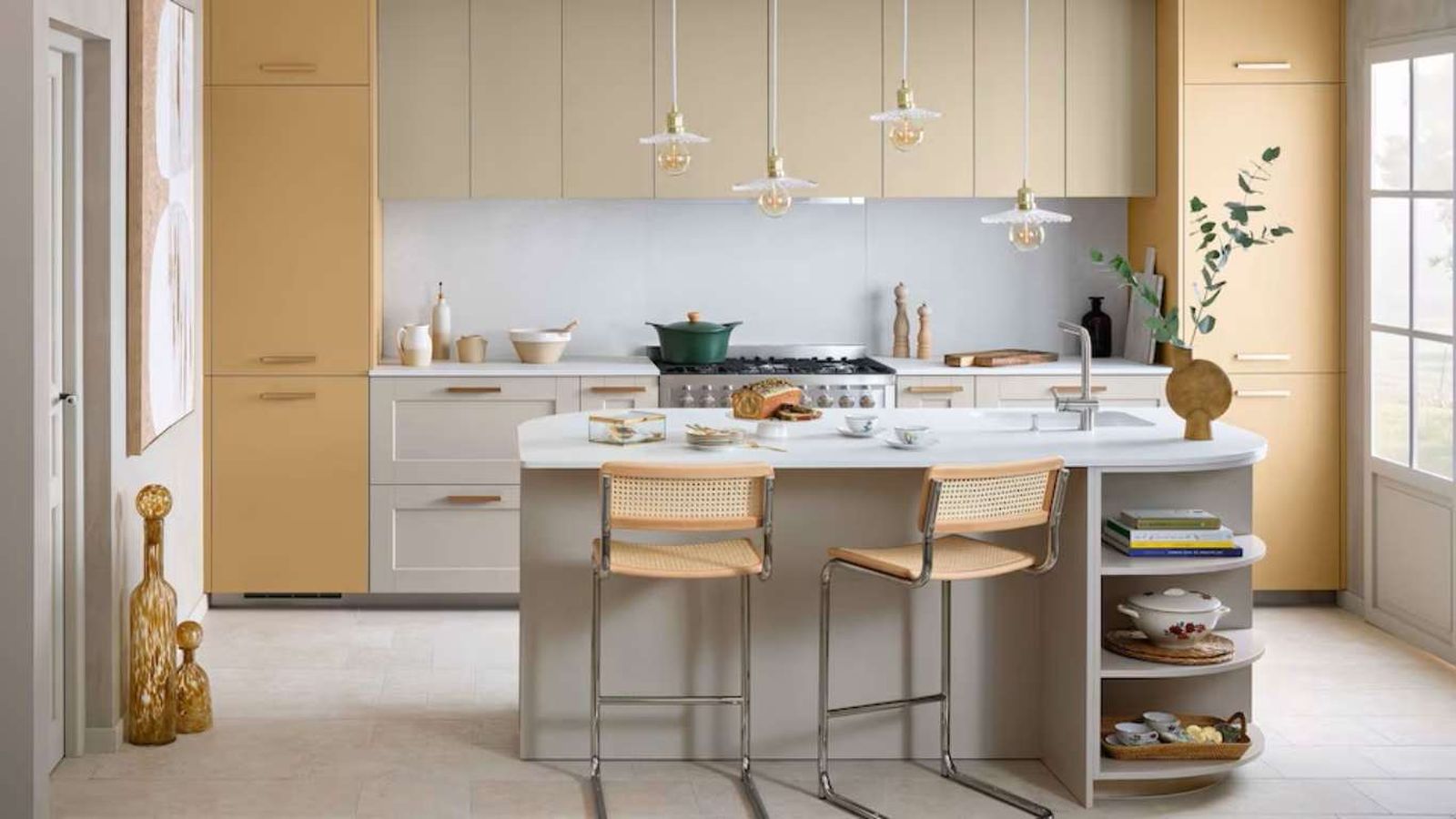 Cocina moderna en tonos beige