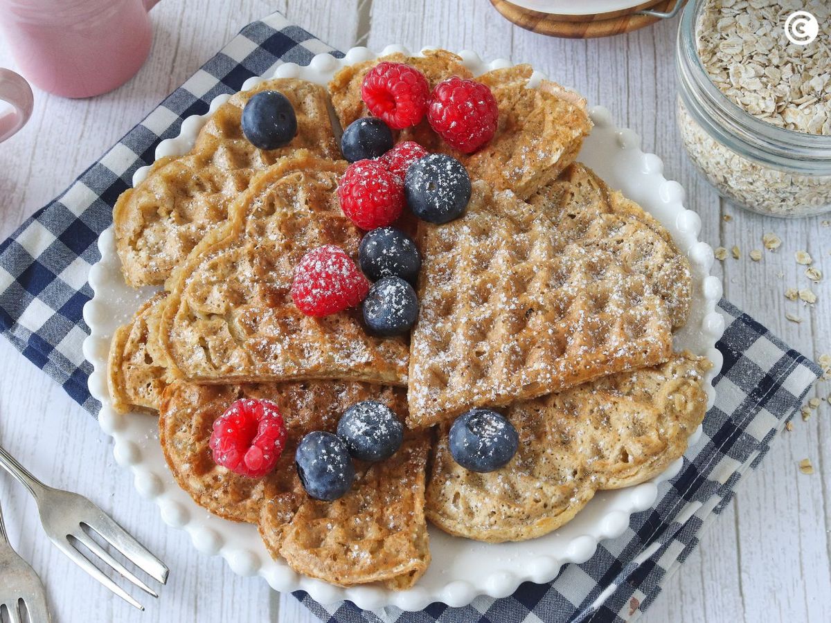 Gofres de avena saludables